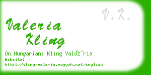 valeria kling business card